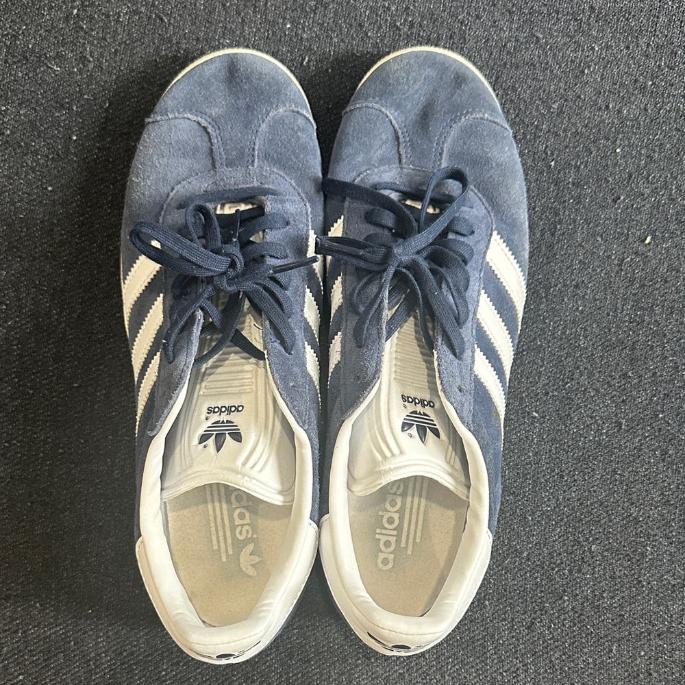 Adidas Blue and White Gazelle Sneakers